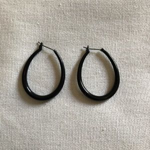 Black hoop earrings